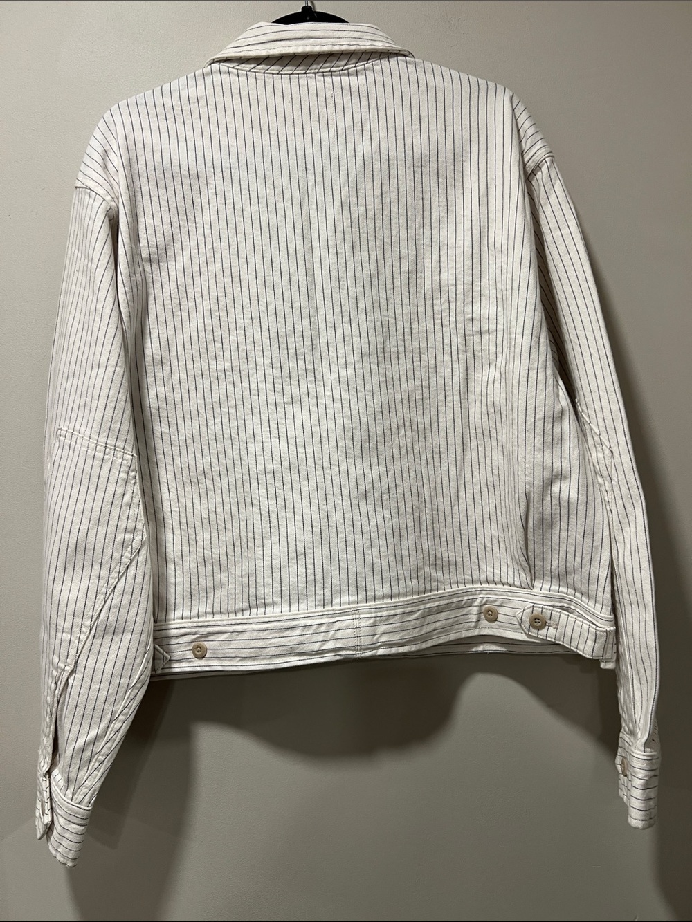 Favorite Daughter THE ROBERT JACKET White Pinstripe Jacket with Navy Stripes - Picture 7 of 12